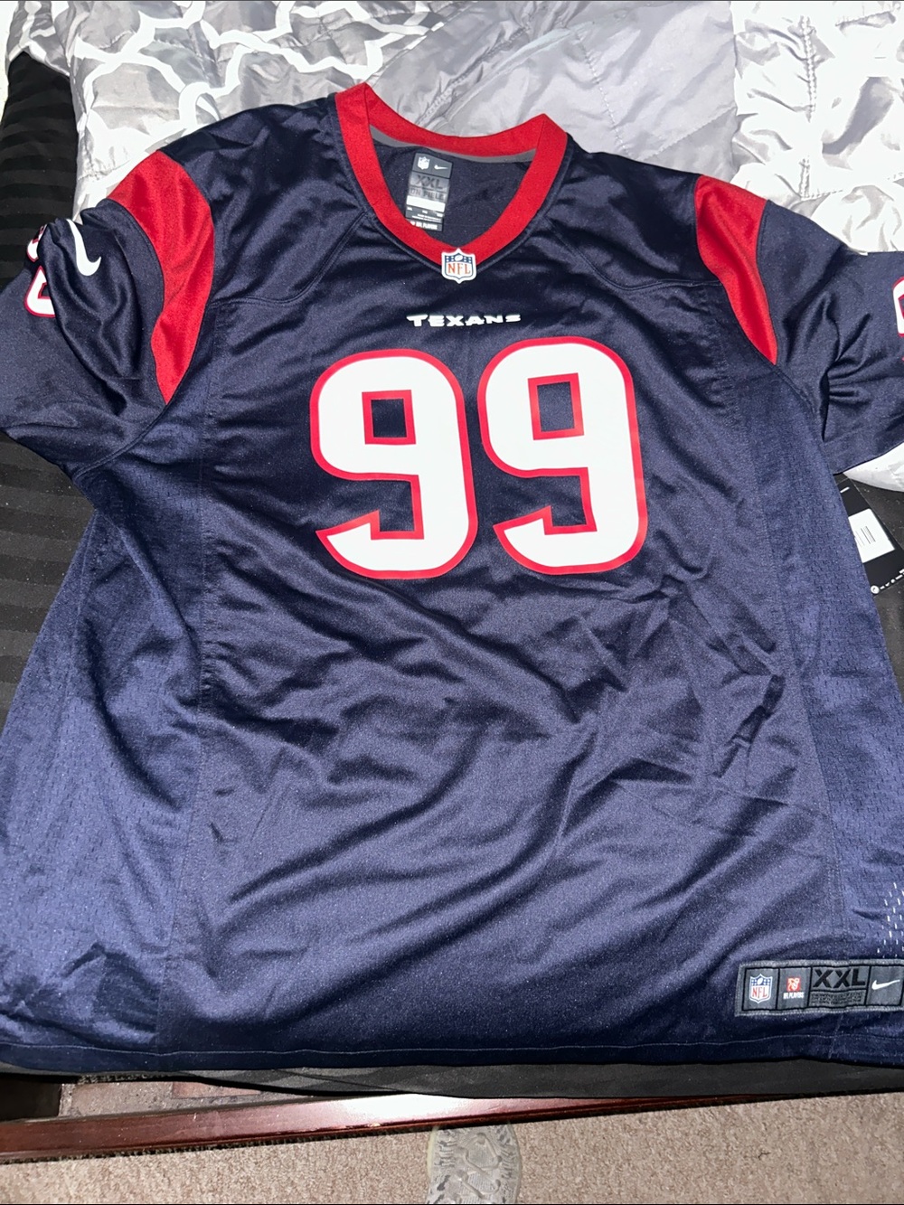 Nike Houston Texans Navy & Red #99 Football Jersey